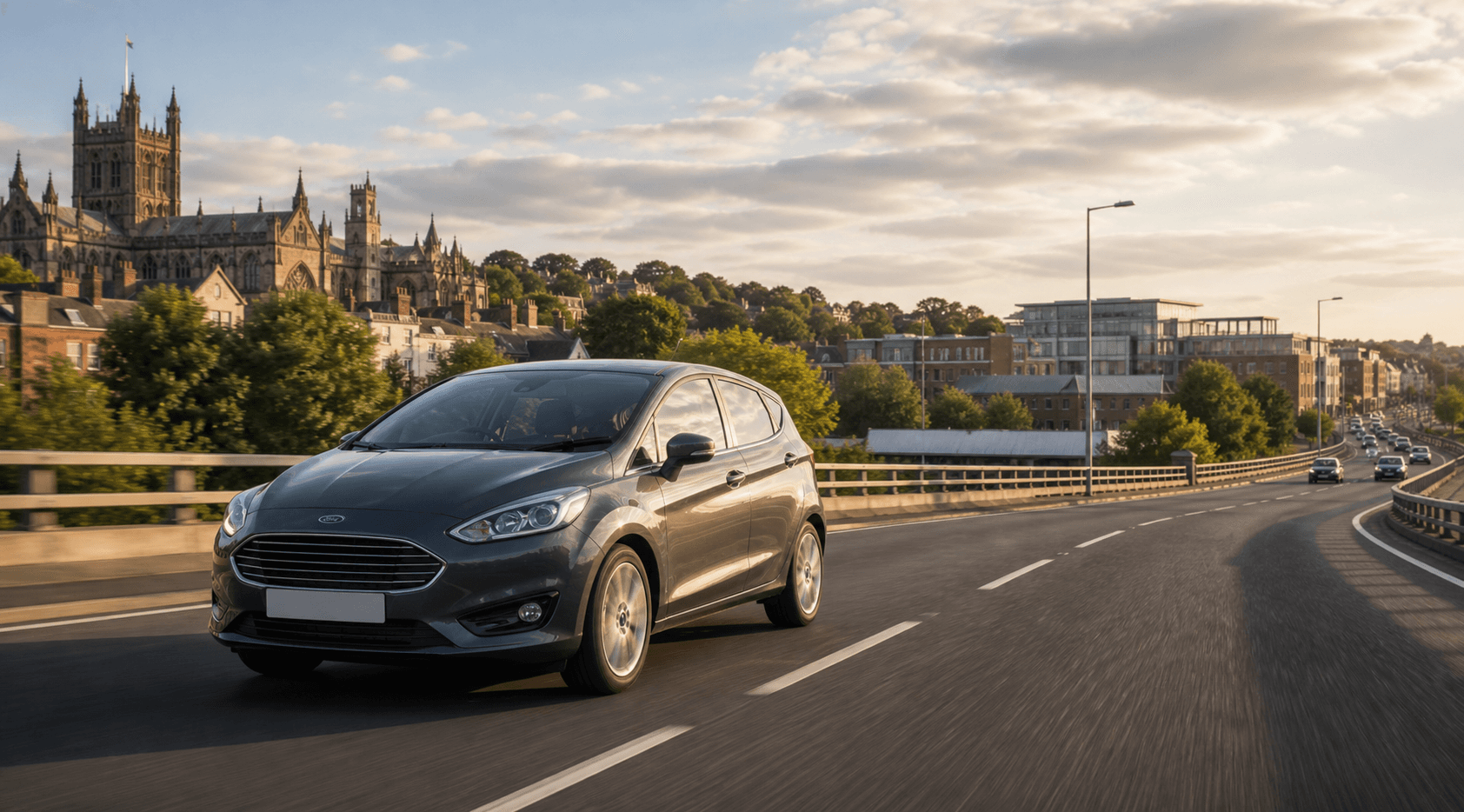 Compact hire car ready for practical travel around Weston-super-Mare